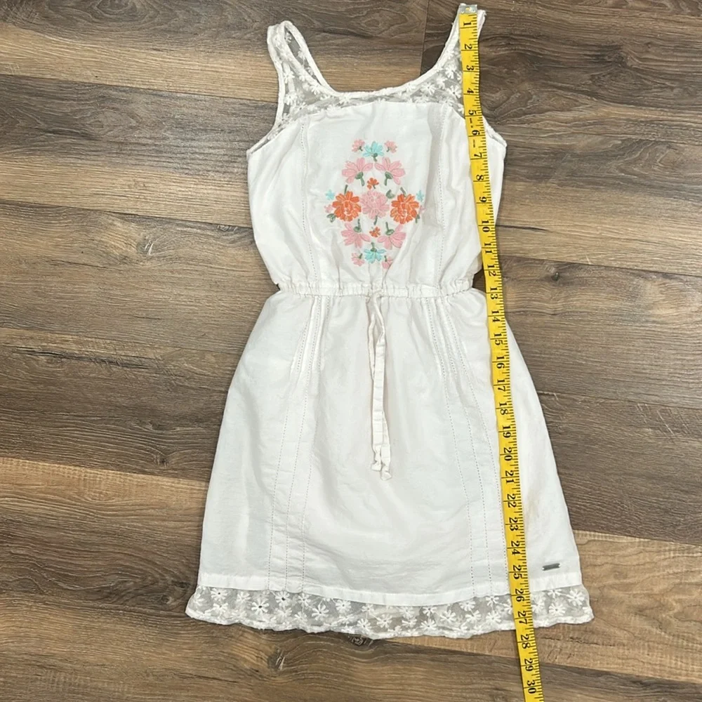 Abercrombie Girls Dress Sleeveless White Floral Boho Bohemian look embroidered - Picture 8 of 14